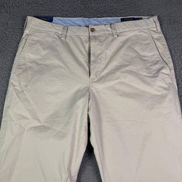Polo Ralph Lauren Stretch Straight Fit Chino Pants Mens 36x30 Beige Cotton Twill - Picture 4 of 12